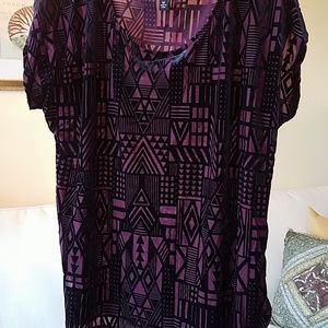 Velvet and sheer tee